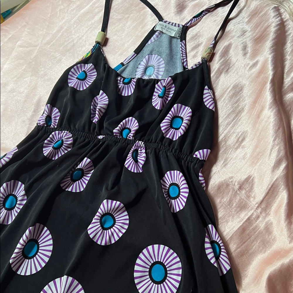 Jon & Anna Black and Purple Midi Dress